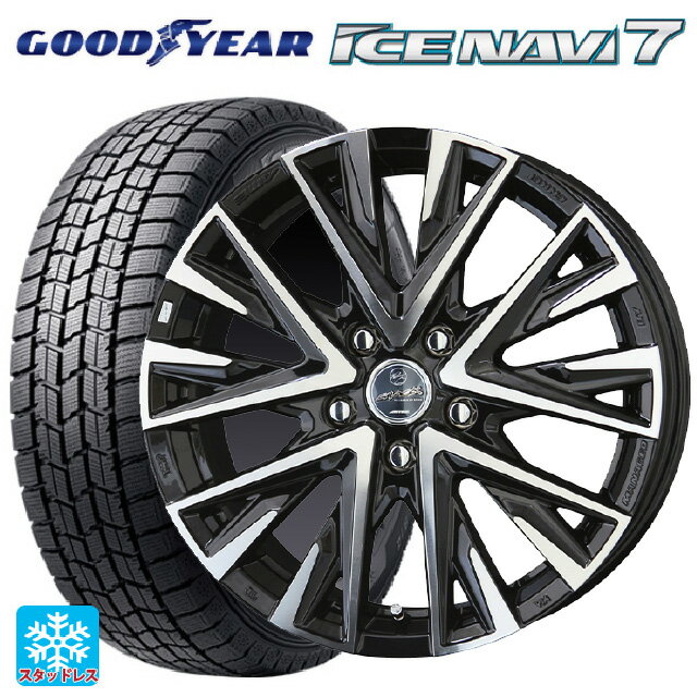 ホンダ ZR-V(RZ4)用 225/60R17 99Q グッドイヤー アイスナビ7(限定) # スマック レジーナ サファイアブラックポリッシュ 新品スタッドレスタイヤホイール 4本セット