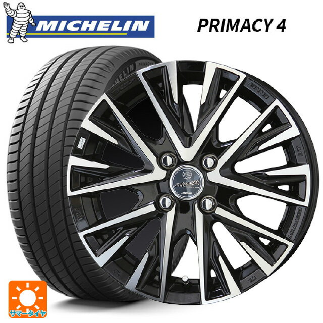【6/15〜16限定 全品P5倍＆クーポン】185/60R15 88H XL ミシュラン 正規品 プライマシー4 共豊 スマック レジーナ サファイアブラックポリッシュ 15-5.5J 国産車用 サマータイヤホイール4本セット