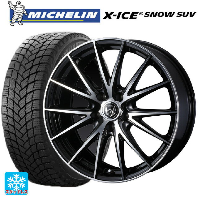 トヨタ ヴェルファイア(40系)用 225/55R19 103T XL ミシュラン 正規品 エックスアイス スノー SUV # ウェッズ ライツレー VS ブラックメタリックポリッシュ 新品スタッドレスタイヤホイール 4本セット