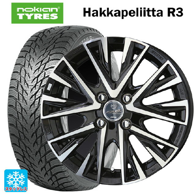【6/15〜16限定 全品P5倍＆クーポン】2022年製 185/60R15 88R XL ノキアン ハッカペリッタ R3(数量限定) 共豊 スマック レジーナ サファイアブラックポリッシュ 15-5.5J 国産車用 スタッドレスタイヤホイール4本セット