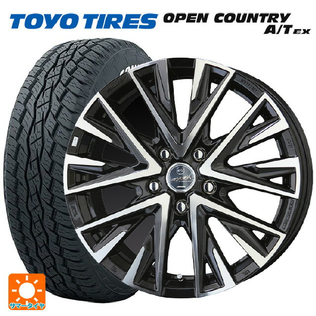 【5/9 20時〜 最大3万円OFFクーポン】235/60R18 103H トーヨー オープンカントリー A/T EX ホワイトレター ＃ 共豊 スマック レジーナ サファイアブラックポリッシュ 18-7.5J 国産車用 サマータイヤホイール4本セット