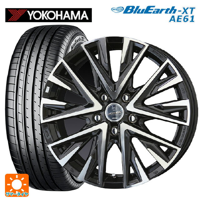 トヨタ プリウス(60系)用 195/65R16 92H ヨコハマ ブルーアースXT AE61 共豊 スマック レジーナ サファイアブラックポリッシュ 新品サマータイヤホイール 4本セット