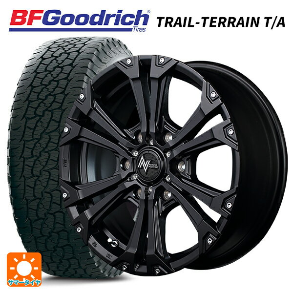 即日発送 トヨタ ランドクルーザープラド(150系)用 265/65R17 112T BFグッドリッチ トレイルテレーン T/A ホワイトレター # 正規品 ナイトロパワー ジャベリン セミグロスブラック＋ピアス＆ミルド 新品サマータイヤホイール 4本セット