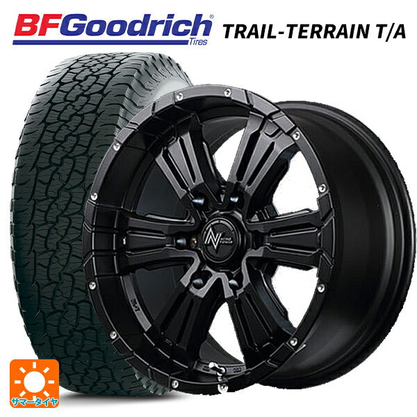 ミツビシ トライトン(GSRグレード)(LC2T)用 265/65R17 112T BFグッドリッチ トレイルテレーン T/A ホワイトレター 正規品 エムアイディー ナイトロパワー クロスクロウ # セミグロスブラック＋ピアスドリルド 新品サマータイヤホイール 4本セット