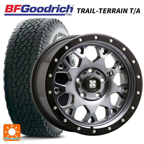 ジープ ラングラー(JL系)用 265/65R18 114T BFグッドリッチ トレイルテレーン T/A ホワイトレター 正規品 # エムエルジェイ エクストリームJ XJ04 Gloss Blk. M. Smoke 新品サマータイヤホイール 5本セット