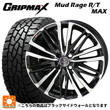 175/60R16 82Q グリップマックス マッドレイジ RTマックス ブラックレター共豊 スマック クレスト サファイアブラックポリッシュ 16-6J国産車用 サマータイヤホイール4本セット 取付店直送可