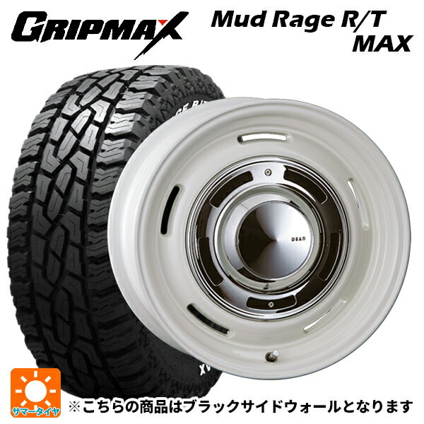 155/65R14 75Q グリップマックス マッドレイジ RTマックス ブラックレター クリムソン ディーン クロスカントリー マーガレットホワイト 14-4.5J 国産車用 サマータイヤホイール4本セット