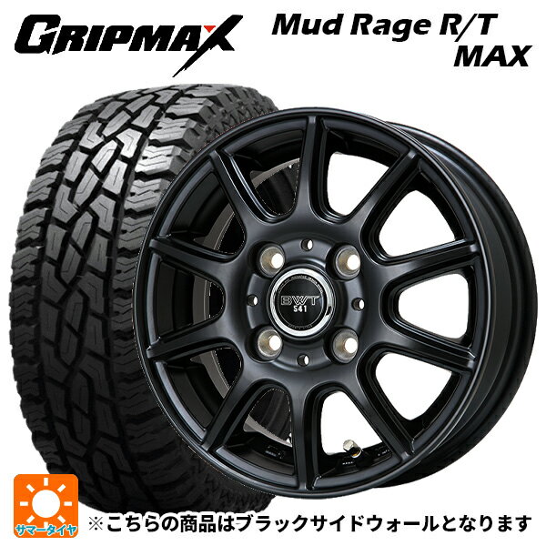 155/65R14 75Q グリップマックス マッドレイジ RTマックス ブラックレター ビックウェイ BWT541 # MB 14-4.5J 国産車用 サマータイヤホイール4本セット