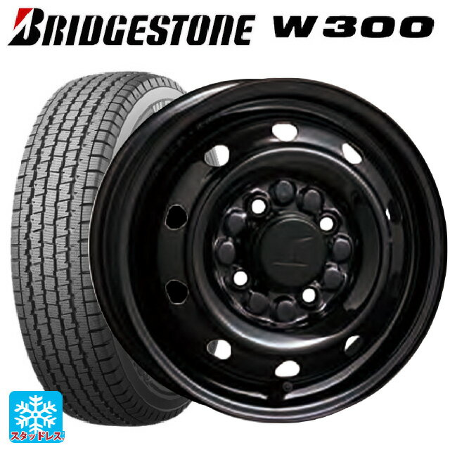 5%OFFクーポン 9/4 20:00〜 145/80R12 80/78N ブリヂストン W300トピー M74 BK ブラック（スチール） 12-3.5J国産車用 スタッドレスタイヤホイール4本セット 取付店直送可