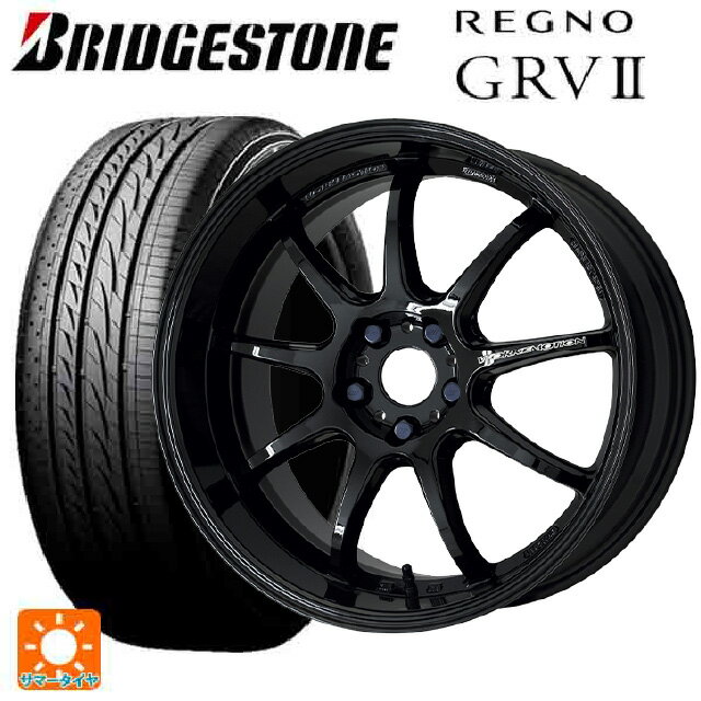 スバル レヴォーグ(VN系)用 225/45R18 95W XL ブリヂストン レグノ GRV2 正規品 エモーション D9R BLK 新品サマータイヤホイール 4本セット