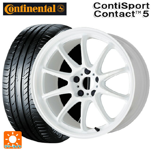 【6/11 1:59迄 全品ポイント5倍】215/45R17 91W XL コンチネンタル コンチスポーツコンタクト 5 正規品 ワーク エモーション ZR10 AZW 17-7J 国産車用 サマータイヤホイール4本セット