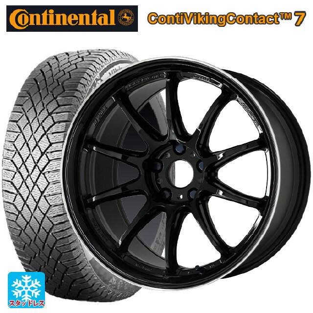 【最大3万円OFFクーポン 5/16 1:59迄】215/50R17 95T XL コンチネンタル コンチバイキングコンタクト7 正規品 ワーク エモーション ZR10 BLKLC 17-7J 国産車用 スタッドレスタイヤホイール4本セット