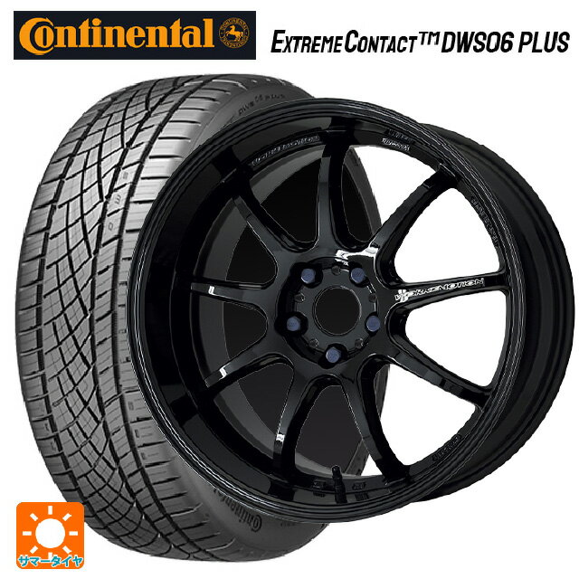 【6/11 1:59迄 全品ポイント5倍】215/45R18 93Y XL コンチネンタル エクストリームコンタクト DWS06プラス 正規品 ワーク エモーション D9R BLK 18-7.5J 国産車用 サマータイヤホイール4本セット
