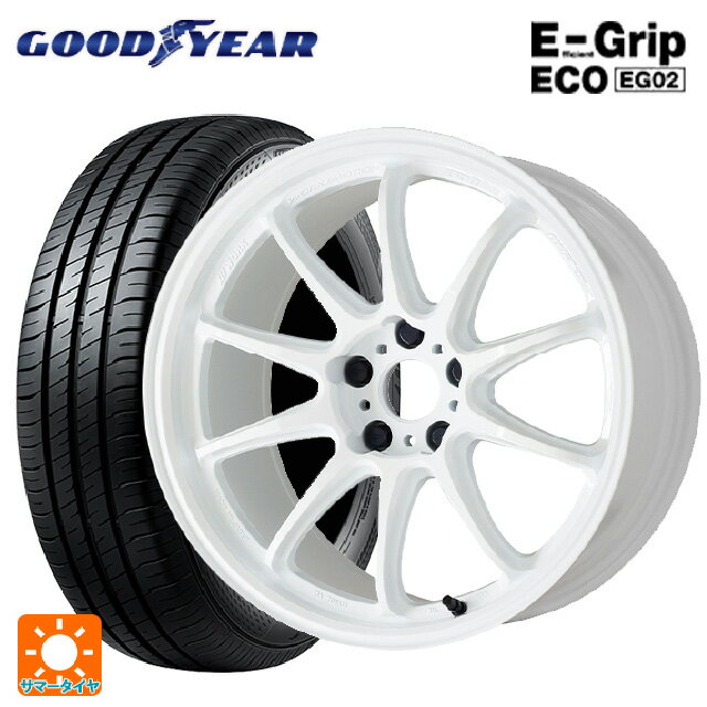 165/55R15 75V グッドイヤー エフィシェントグリップ エコ EG02 ワーク エモーション ZR10 AZW 15-5J 国産車用 サマータイヤホイール4本セット