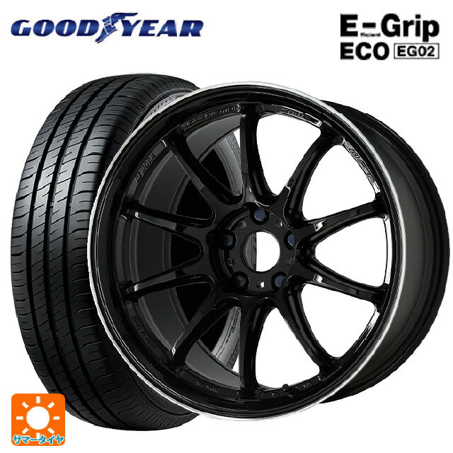 165/50R16 75V グッドイヤー エフィシェントグリップ エコ EG02 ワーク エモーション ZR10 BLKLC 16-5.5J 国産車用 サマータイヤホイール4本セット