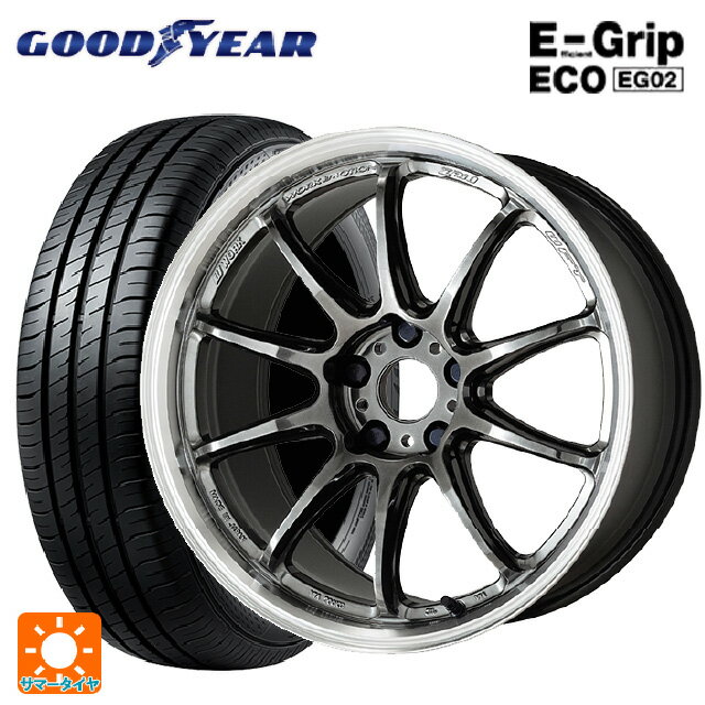 【6/15〜16限定 全品P5倍＆クーポン】165/55R15 75V グッドイヤー エフィシェントグリップ エコ EG02 ワーク エモーション ZR10 GTKRC 15-5J 国産車用 サマータイヤホイール4本セット