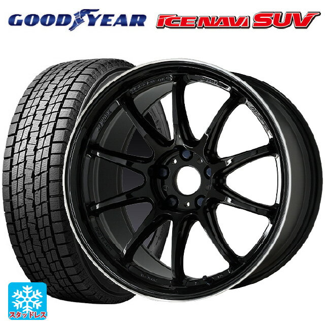 ホンダ ZR-V(RZ4)用 225/55R18 98Q グッドイヤー アイスナビ SUV エモーション ZR10 BLKLC 新品スタッドレスタイヤホイール 4本セット