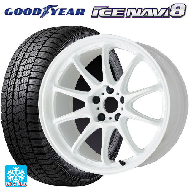 215/45R18 89Q グッドイヤー アイスナビ8 ワーク エモーション ZR10 AZW 18-7.5J 国産車用 スタッドレスタイヤホイール4本セット