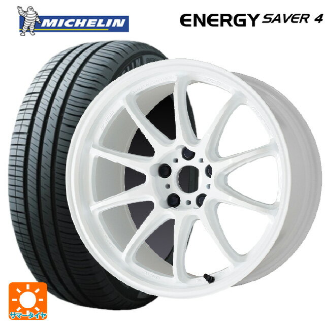 【6/11 1:59迄 全品ポイント5倍】195/55R15 89V XL ミシュラン 正規品 エナジーセイバー4 ワーク エモーション ZR10 AZW 15-6J 国産車用 サマータイヤホイール4本セット