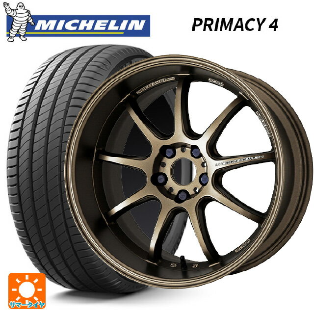 【6/11 1:59迄 全品ポイント5倍】215/45R17 87W ミシュラン 正規品 プライマシー4 ワーク エモーション D9R AHG 17-7J 国産車用 サマータイヤホイール4本セット