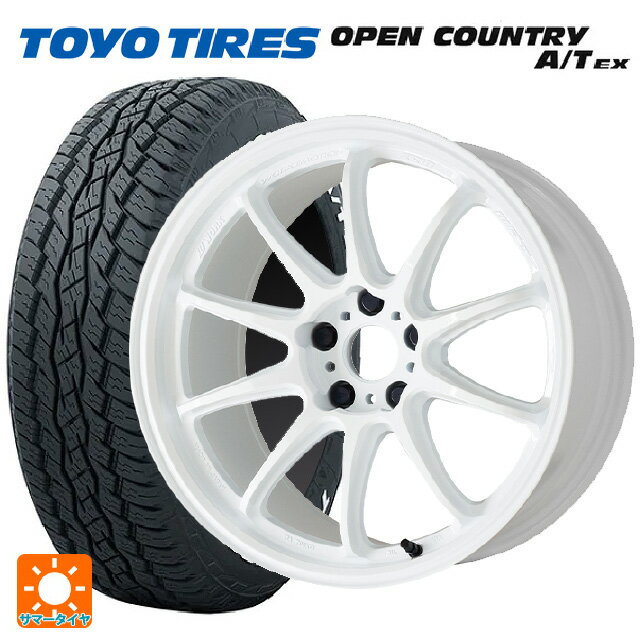 【5/20限定 最大3万円OFFクーポン】ミツビシ アウトランダー(5LA GNOW)用 235/60R18 103H トーヨー オープンカントリー A/T EX ホワイトレター ＃ エモーション ZR10 AZW 新品サマータイヤホイール 4本セット