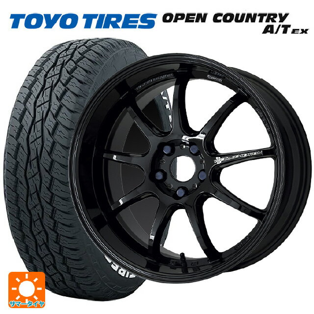 【最大3万円OFFクーポン 5/16 1:59迄】235/60R18 103H トーヨー オープンカントリー A/T EX ホワイトレター ＃ ワーク エモーション D9R BLK 18-7.5J 国産車用 サマータイヤホイール4本セット