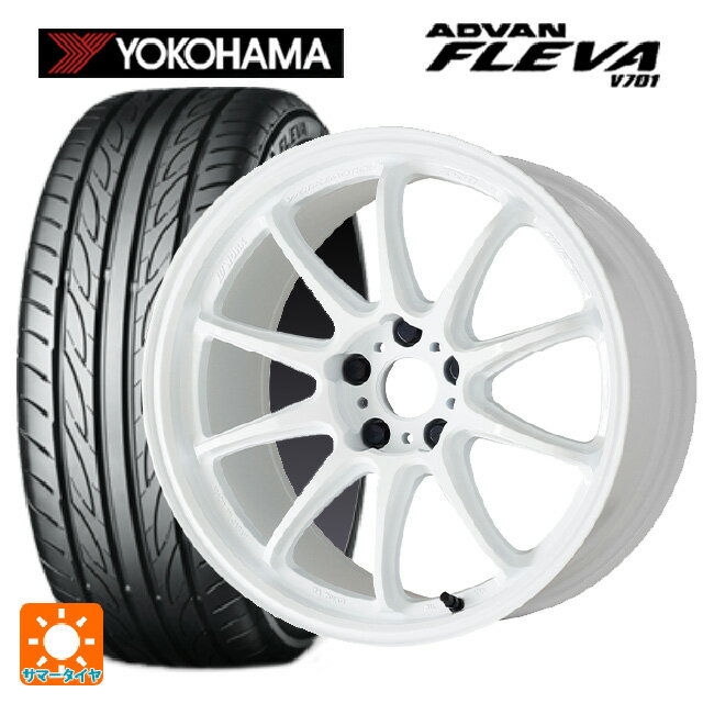 【最大3万円OFFクーポン 5/16 1:59迄】215/45R18 93W XL ヨコハマ アドバン フレバ V701 ワーク エモーション ZR10 AZW 18-7.5J 国産車用 サマータイヤホイール4本セット