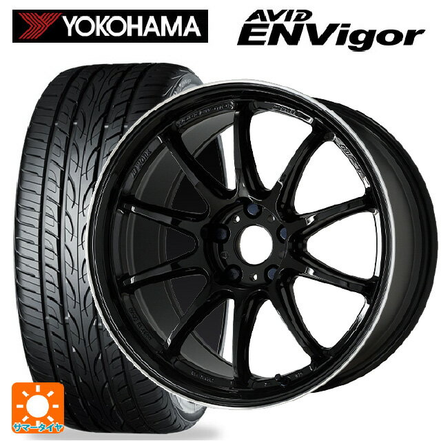【6/11 1:59迄 全品ポイント5倍】225/40R18 92W XL ヨコハマ エービット エンビガー S321 ワーク エモーション ZR10 BLKLC 18-7.5J 国産車用 サマータイヤホイール4本セット
