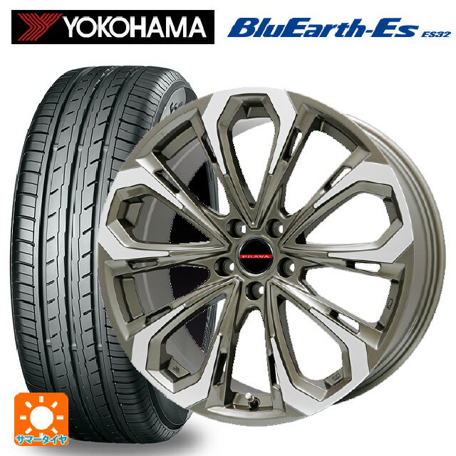 スバル レヴォーグ(VN系)用 215/50R17 95V ヨコハマ ブルーアースEs ES32 レイシーン プラバ 5X BR/P 新品サマータイヤホイール 4本セット