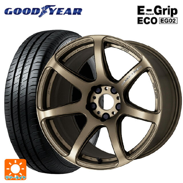 【6/22 20時〜 全品P5倍＆クーポン】185/55R16 83V グッドイヤー エフィシェントグリップ エコ EG02 ワーク エモーション T7R AHG 16-6.5J 国産車用 サマータイヤホイール4本セット