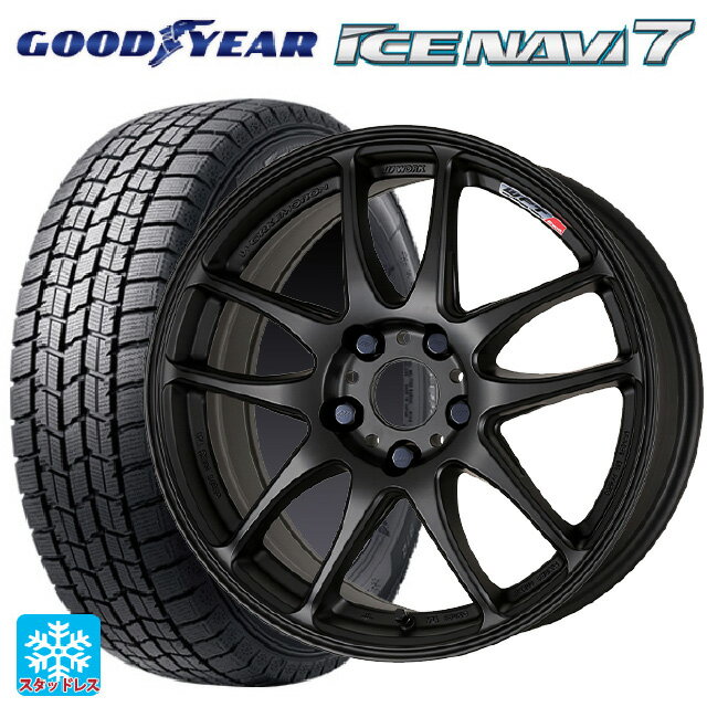 【最大3万円OFFクーポン 5/16 1:59迄】225/55R17 97Q グッドイヤー アイスナビ7(限定) # ワーク エモーション CR極 MBL 17-7J 国産車用 スタッドレスタイヤホイール4本セット