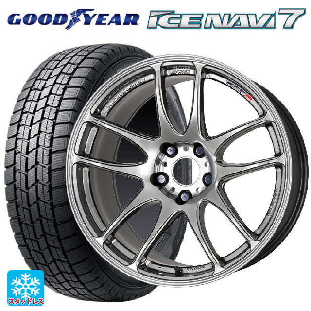 【6/15〜16限定 全品P5倍＆クーポン】215/45R17 87Q グッドイヤー アイスナビ7(数量限定) # ワーク エモーション CR極 GTS 17-7J 国産車用 スタッドレスタイヤホイール4本セット