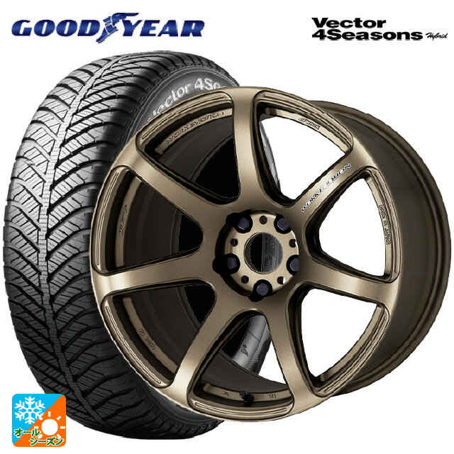 ホンダ WR-V(DG5)用 215/55R17 94H グッドイヤー ベクターフォーシーズンズ ハイブリッド エモーション T7R AHG 新品オールシーズンタイヤホイール 4本セット