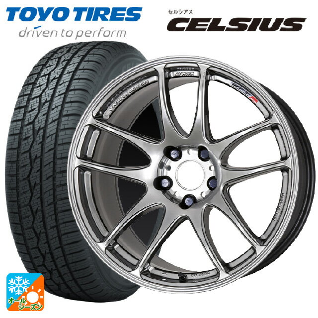 ミツビシ デリカD5(3DA系)用 225/55R18 102V トーヨー セルシアス ワーク エモーション CR極 GTS 新品オールシーズンタイヤホイール 4本セット