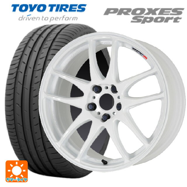 トヨタ GRヤリス(PA系)用 265/35R18 97Y トーヨー プロクセス スポーツ エモーション CR極 WHT 新品サマータイヤホイール 4本セット