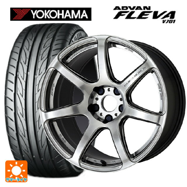 【6/22 20時〜 全品P5倍＆クーポン】165/55R15 75V ヨコハマ アドバン フレバ V701 正規品 ワーク エモーション T7R GTS 15-5J 国産車用 サマータイヤホイール4本セット