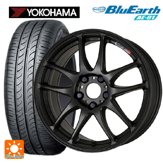 【6/15〜16限定 全品P5倍＆クーポン】165/55R15 75V ヨコハマ ブルーアース AE01 ワーク エモーション CR極 MBL 15-5J 国産車用 サマータイヤホイール4本セット