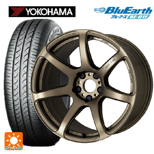 185/55R16 83V ヨコハマ ブルーアース AE01F ワーク エモーション T7R AHG 16-6.5J 国産車用 サマータイヤホイール4本セット