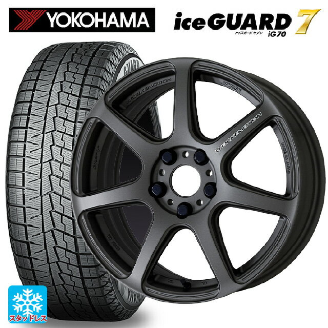 【最大3万円OFFクーポン 5/16 1:59迄】215/50R17 91Q ヨコハマ アイスガード7(IG70) ワーク エモーション T7R # MGM 17-7J 国産車用 スタッドレスタイヤホイール4本セット