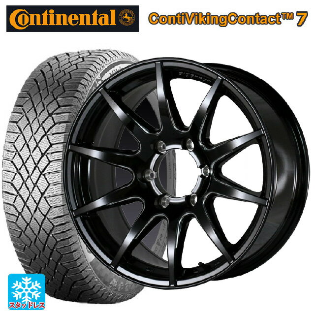 265/60R18 114T XL コンチネンタル コンチバイキングコンタクト7ドゥオール フェニーチェ XC10 グロスブラックマシニング 18-8J国産車用 スタッドレスタイヤホイール4本セット 取付店直送可
