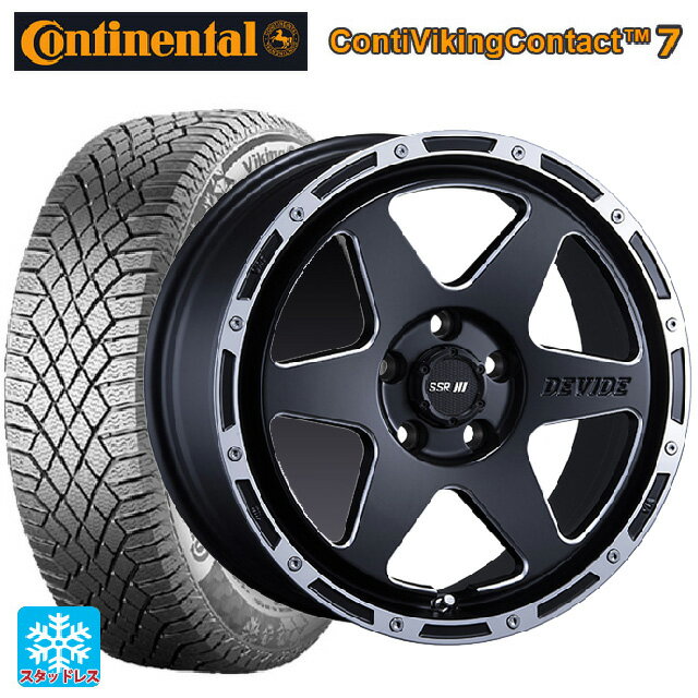 【最大3万円OFFクーポン 5/23 20時〜】ミツオカ バディ()用 225/65R17 106T XL コンチネンタル コンチバイキングコンタクト7 正規品 SSR ディバイド TR-6 フラットブラックポリッシュ 新品スタッドレスタイヤホイール 4本セット