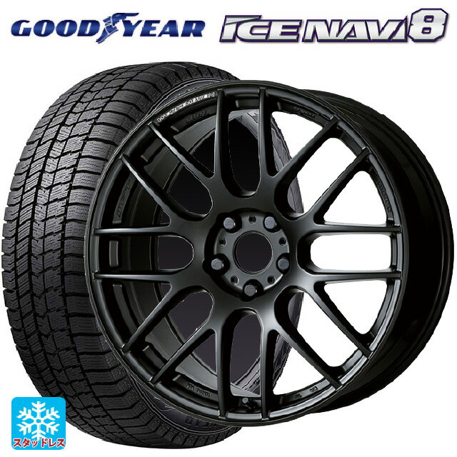 【最大3万円OFFクーポン 5/16 1:59迄】235/55R19 101Q グッドイヤー アイスナビ8 ワーク エモーション M8R MBL 19-8.5J 国産車用 スタッドレスタイヤホイール4本セット