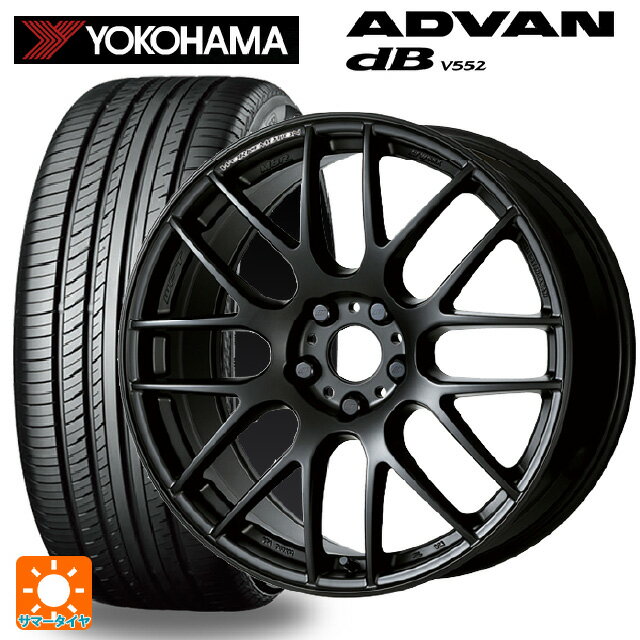【6/22 20時〜 全品P5倍＆クーポン】225/40R19 93W XL ヨコハマ アドバンデシベル V552 正規品 ワーク エモーション M8R MBL 19-8.5J 国産車用 サマータイヤホイール4本セット