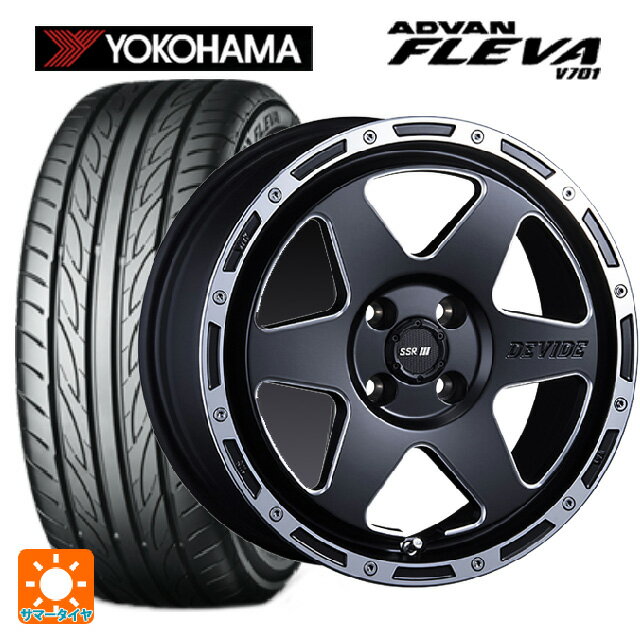 【5/20限定 最大3万円OFFクーポン】165/50R15 73V ヨコハマ アドバン フレバ V701 タナベ SSR ディバイド TR-6 フラットブラックポリッシュ 15-4.5J 国産車用 サマータイヤホイール4本セット