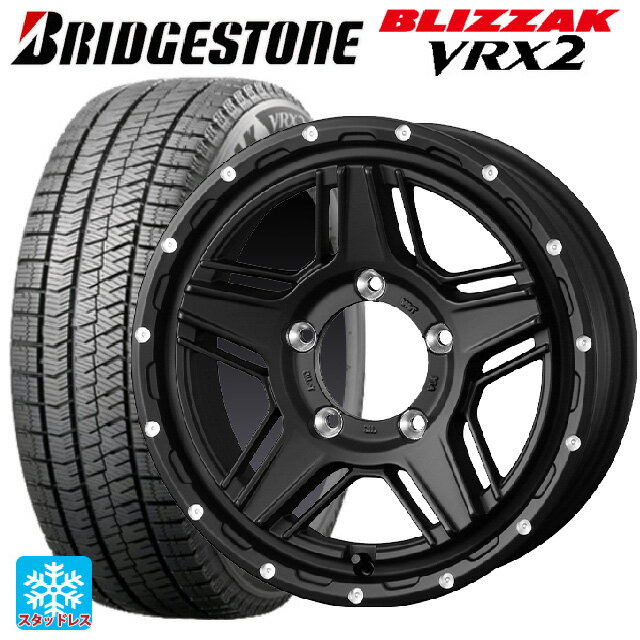 トヨタ プリウス(60系)用 195/60R17 90Q ブリヂストン ブリザック VRX2 # 正規品 マッドヴァンス07 FULL MAT BLACK 新品スタッドレスタイヤホイール 4本セット