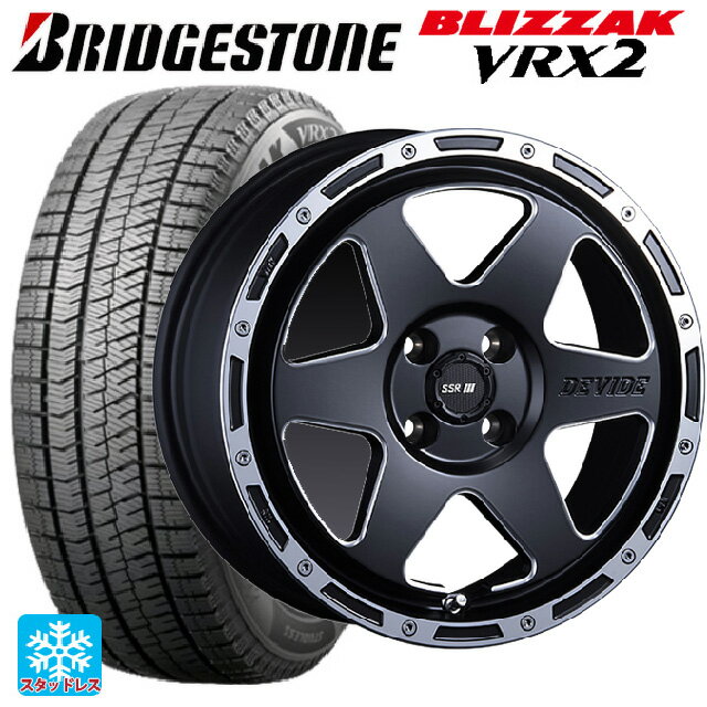 【5/20限定 最大3万円OFFクーポン】185/55R16 83Q ブリヂストン ブリザック VRX2 正規品 タナベ SSR ディバイド TR-6 フラットブラックポリッシュ 16-6.5J 国産車用 スタッドレスタイヤホイール4本セット