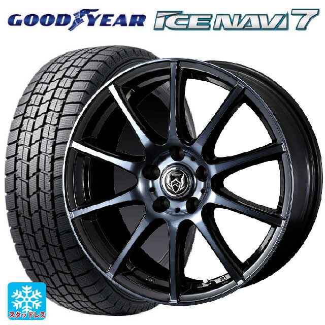 【6/15〜16限定 全品P5倍＆クーポン】スズキ スイフトスポーツ(ZC33S)用 185/55R16 83Q グッドイヤー アイスナビ7(数量限定) ウェッズ ライツレー KC BKP 新品スタッドレスタイヤホイール 4本セット