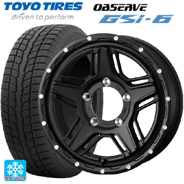 【5/9 20時〜 最大3万円OFFクーポン】215/70R16 100Q トーヨー オブザーブ GSI-6 ウェッズ マッドヴァンス07 FULL MAT BLACK 16-7J 国産車用 スタッドレスタイヤホイール4本セット