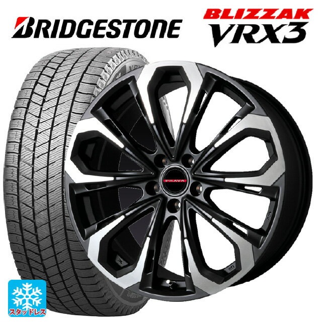 スバル レヴォーグ(VN系)用 245/40R18 93Q ブリヂストン ブリザック VRX3 正規品 レイシーン プラバ 5X MBK/P 新品スタッドレスタイヤホイール 4本セット