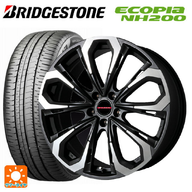 スバル レヴォーグ(VN系)用 225/45R18 95W XL ブリヂストン エコピア NH200 正規品 レイシーン プラバ 5X MBK/P 新品サマータイヤホイール 4本セット